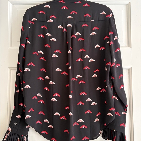 Ann Taylor Black Blouse with Ruffles size S - Picture 3 of 7